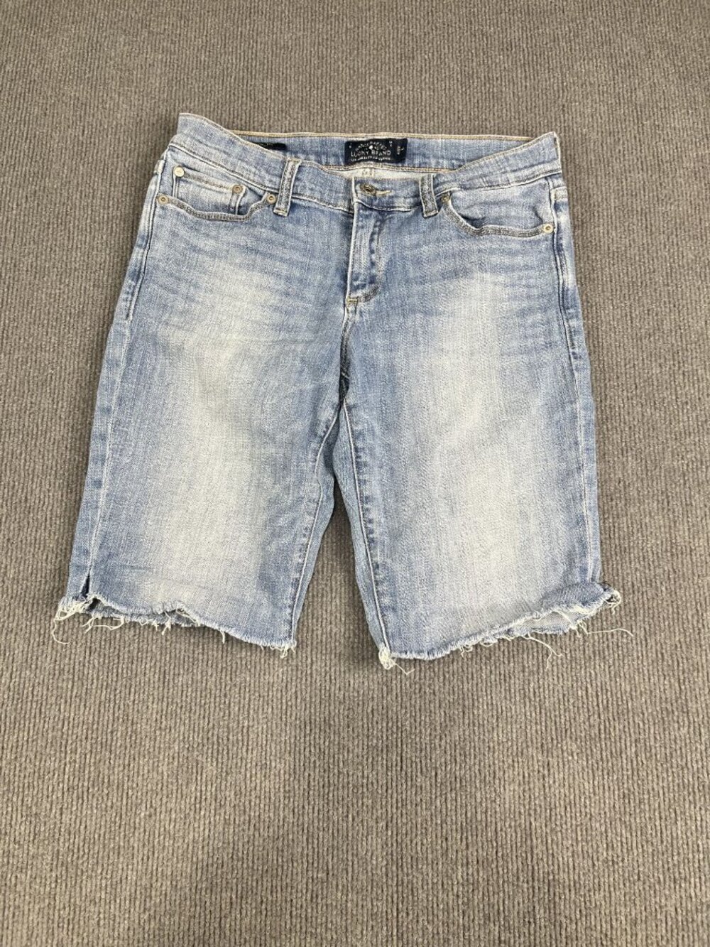 Lucky Brand Womens Light Wash Denim Shorts Cut-off 4/27 L